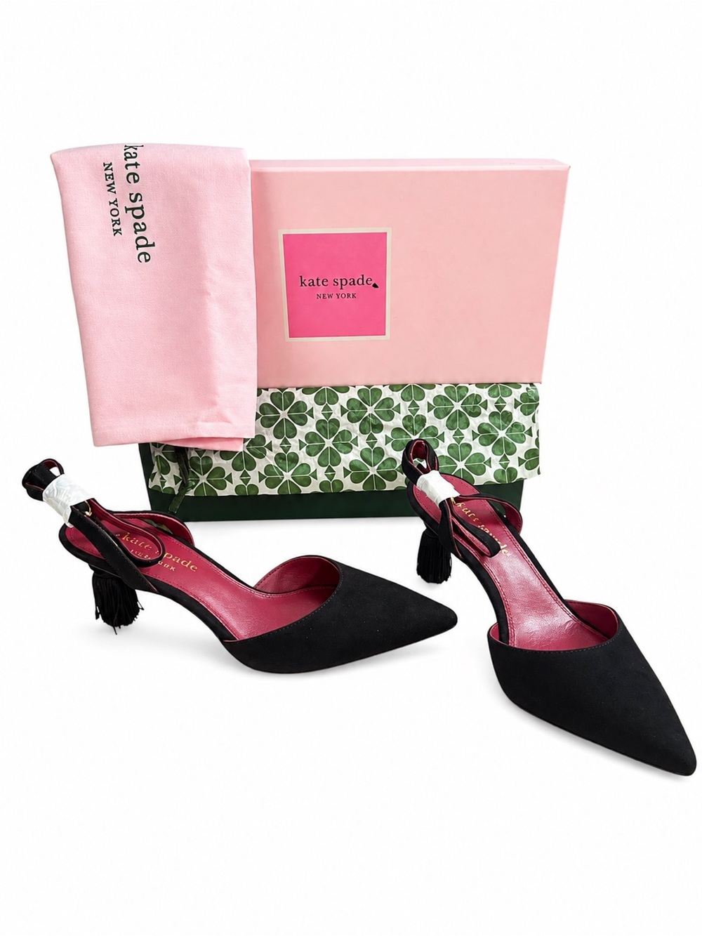 Kate Spade New York Voila Black Suede Pointed-Toe Pumps Size 6.5 - Picture 1 of 10